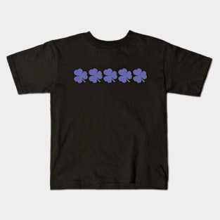 Five Periwinkle Shamrocks for St Patricks Day Kids T-Shirt